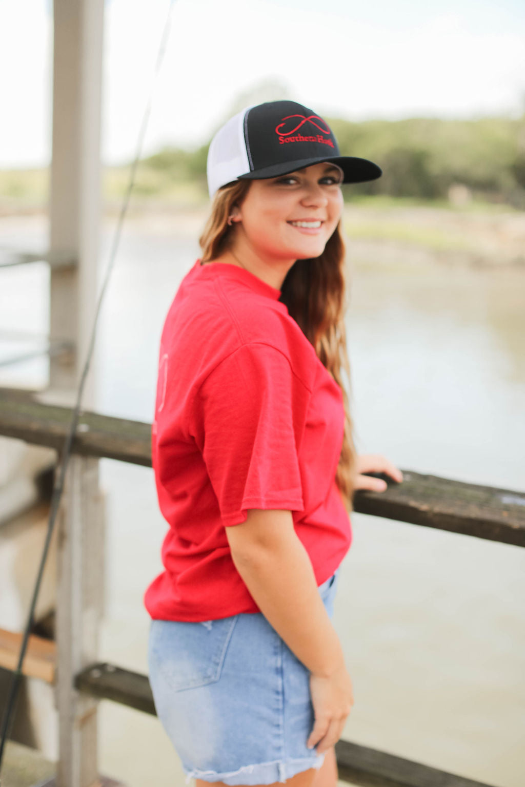 Black and Red Hat